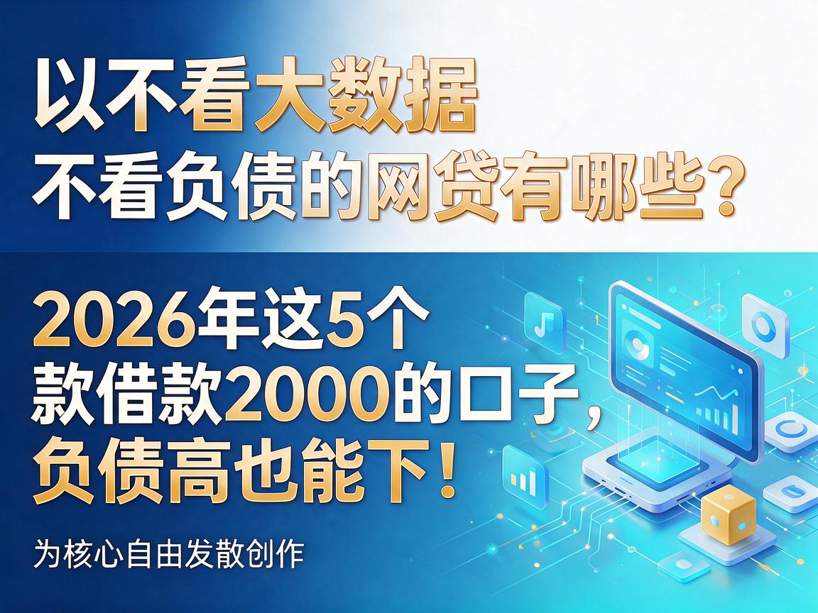 不看大数据、不看负债的网贷有哪些?2026年这5个借款2000的口子,负债高也能下!