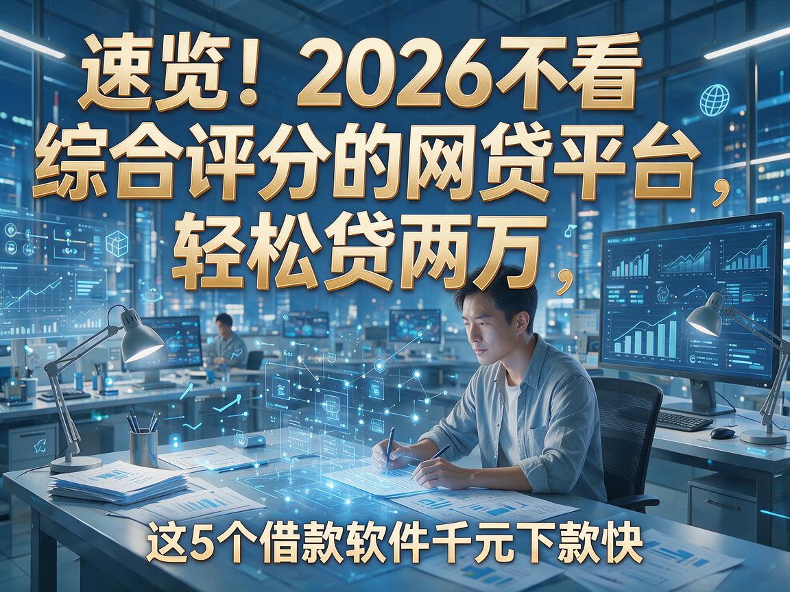 速览!2026不看综合评分的网贷平台,轻松贷两万,这5个借款软件千元下款快