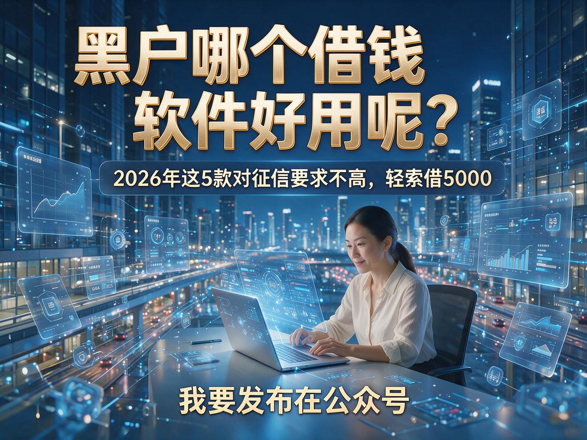 黑户哪个借钱软件好用呢?2026年这5款对征信要求不高,轻松借5000