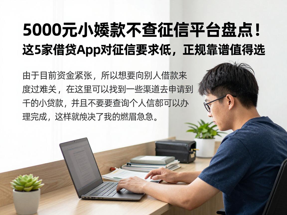 5000元小额贷款不查征信平台盘点！这5家借钱app对征信要求低，正规靠谱值得选