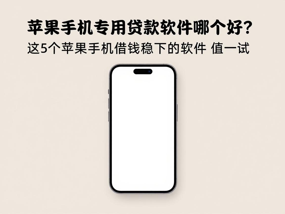 苹果手机专用贷款软件哪个好？这5个苹果手机借钱稳下的软件值得一试