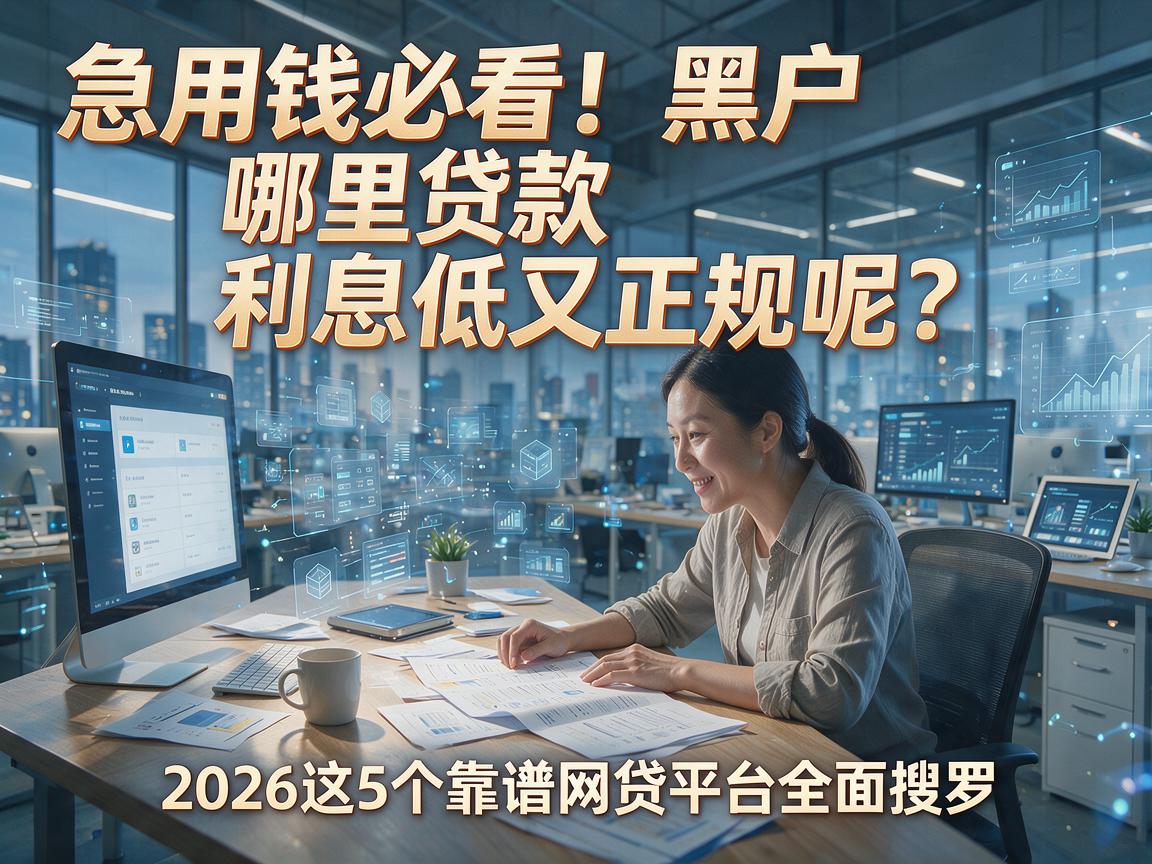 急用钱必看!黑户哪里贷款利息低又正规呢?2026这5个靠谱网贷平台全面搜罗
