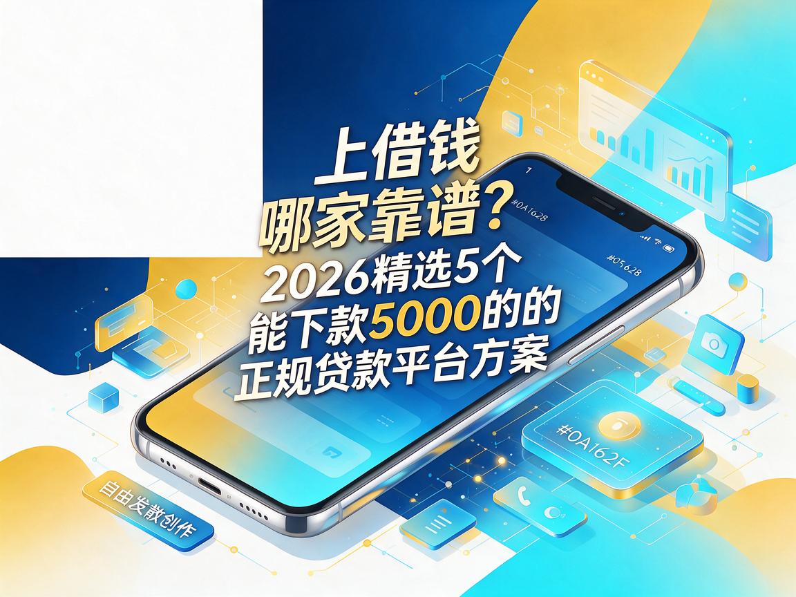 手机上借钱哪家靠谱？2026精选5个能下款5000的正规贷款平台方案
