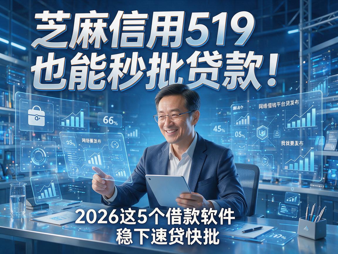 芝麻信用519也能秒批贷款!2026这5个借款软件稳下速贷快批