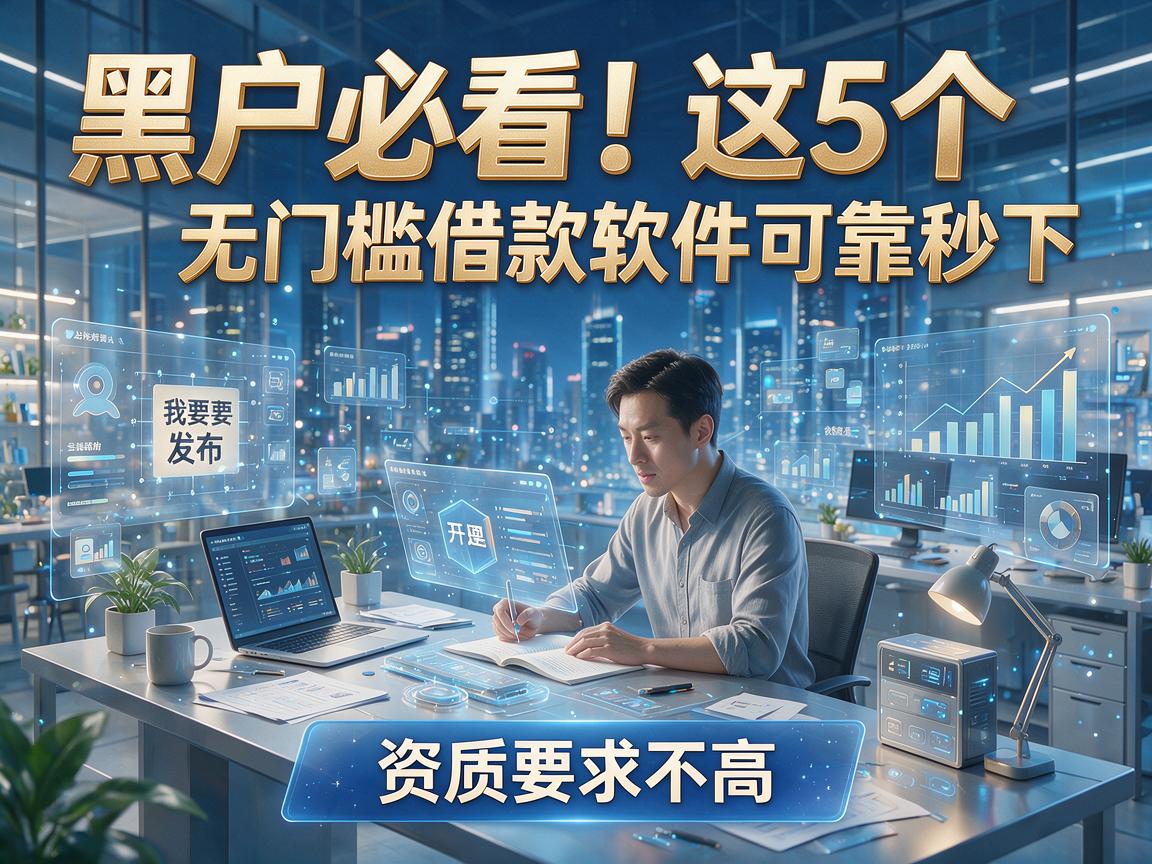 黑户必看！这5个无门槛借款软件可靠秒下，资质要求不高