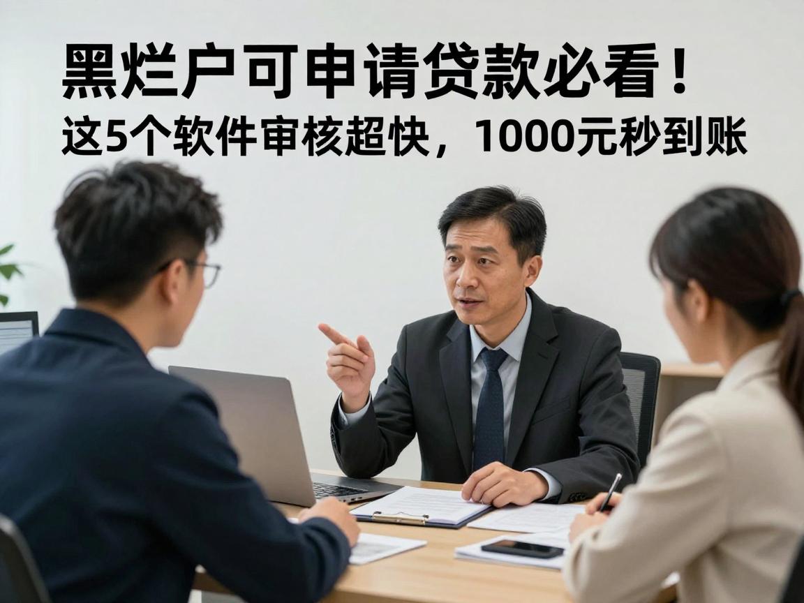 黑烂户可申请贷款必看!这5个软件审核超快,1000元秒到账