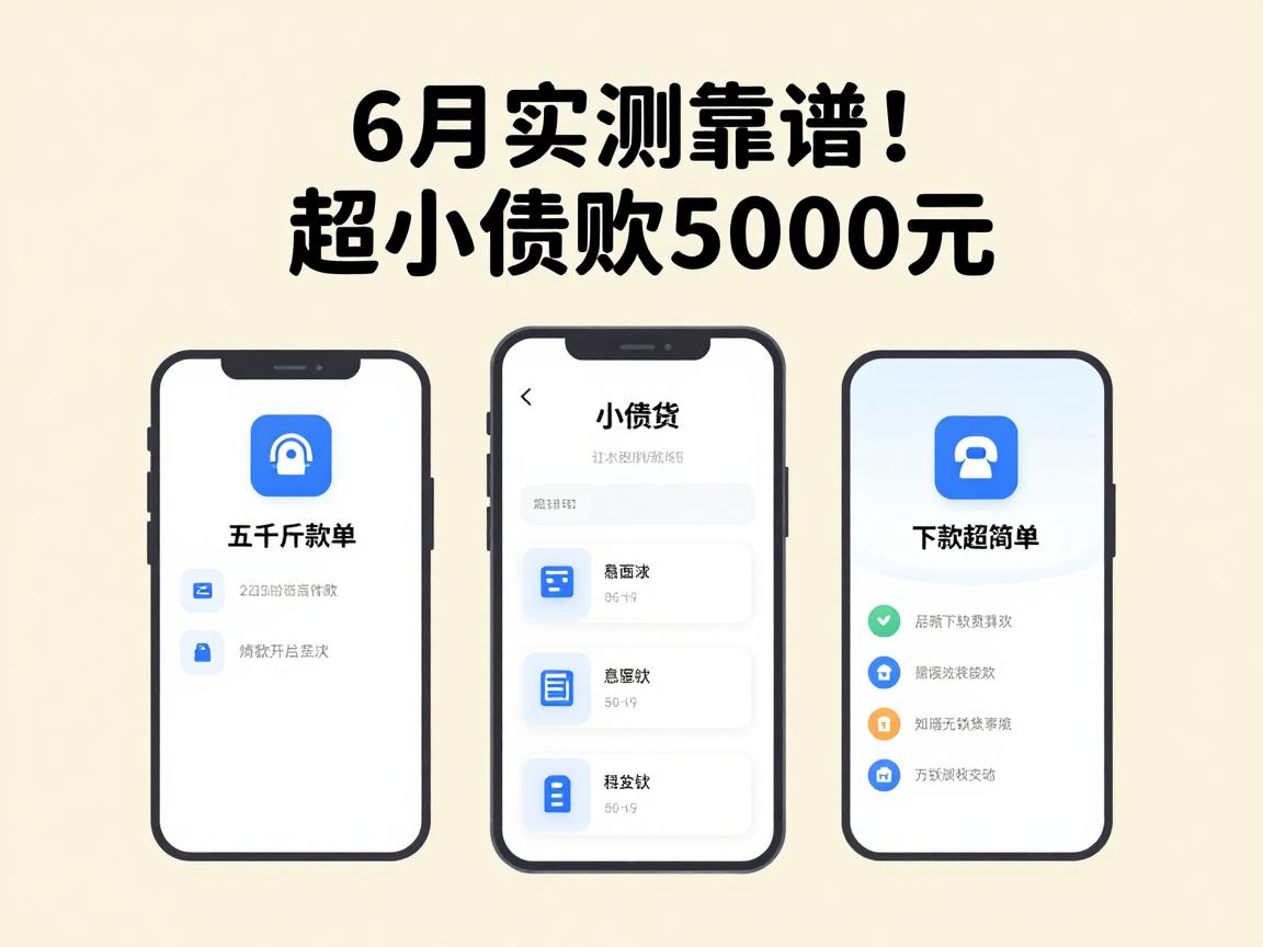 6月实测靠谱!超小额贷款5000元,这五个借款APP容易下款上手超简单