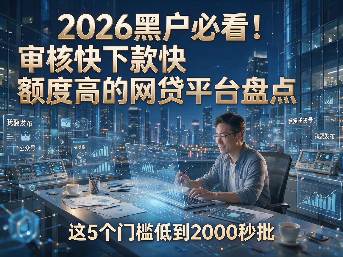 2026黑户必看!审核快下款快额度高的网贷平台盘点,这5个门槛低到2000秒批