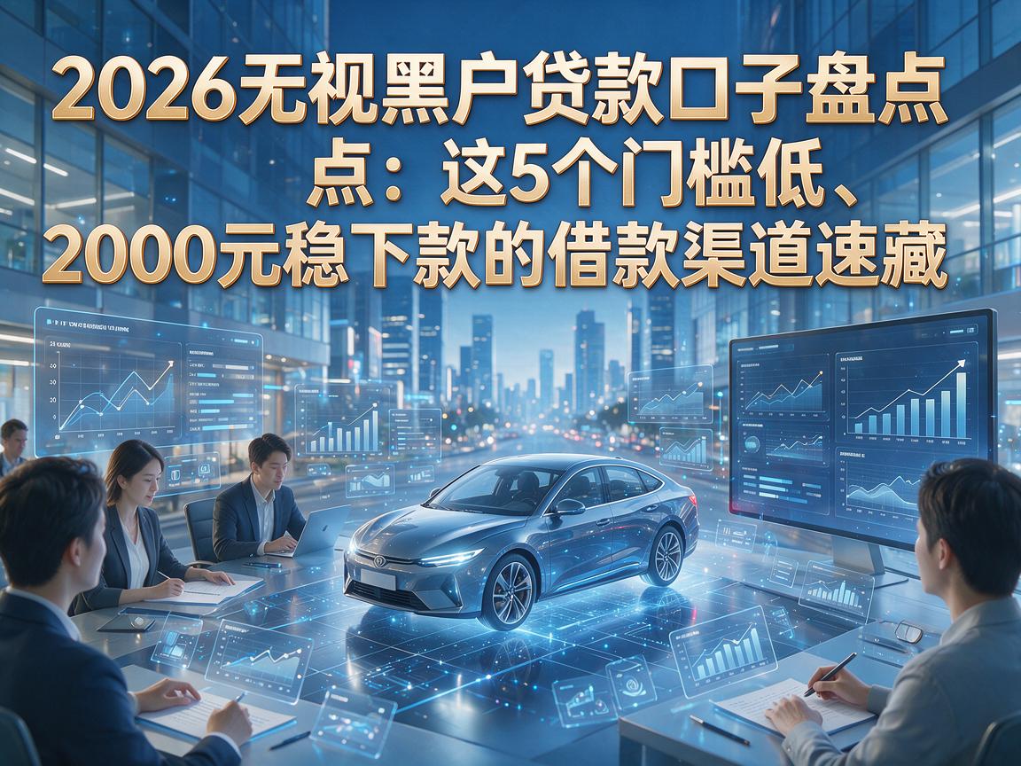 2026无视黑户贷款口子盘点:这5个门槛低、2000元稳下款的借款渠道速藏!