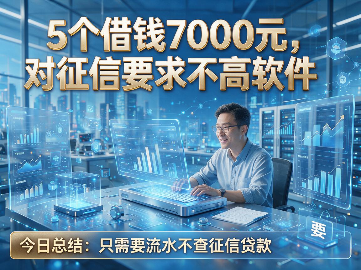 5个借钱7000元对征信要求不高软件,今日总结:只需要流水不查征信贷款