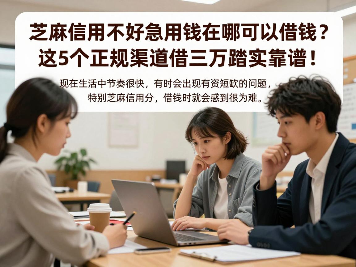 芝麻信用不好急用钱在哪可以借钱?这5个正规渠道借三万踏实靠谱!