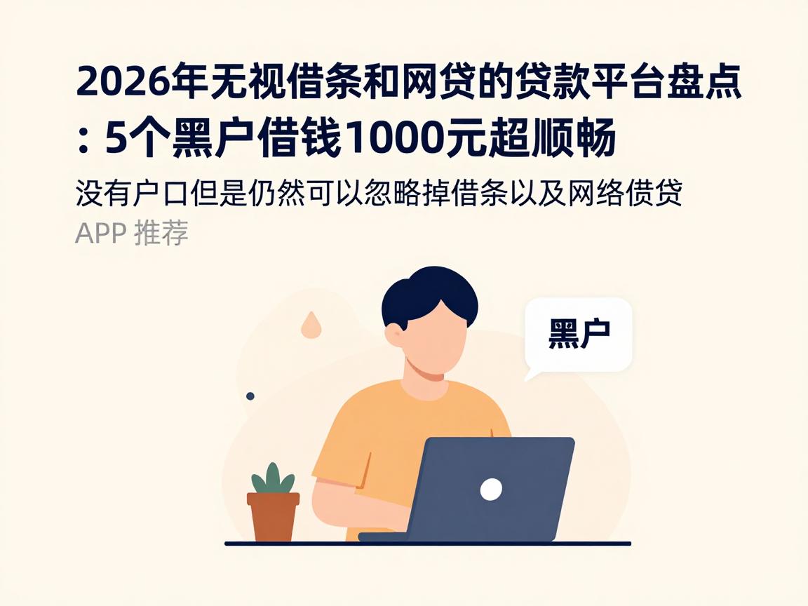 2026年无视借条和网贷的贷款平台盘点:5个黑户借钱1000元超顺畅APP推荐