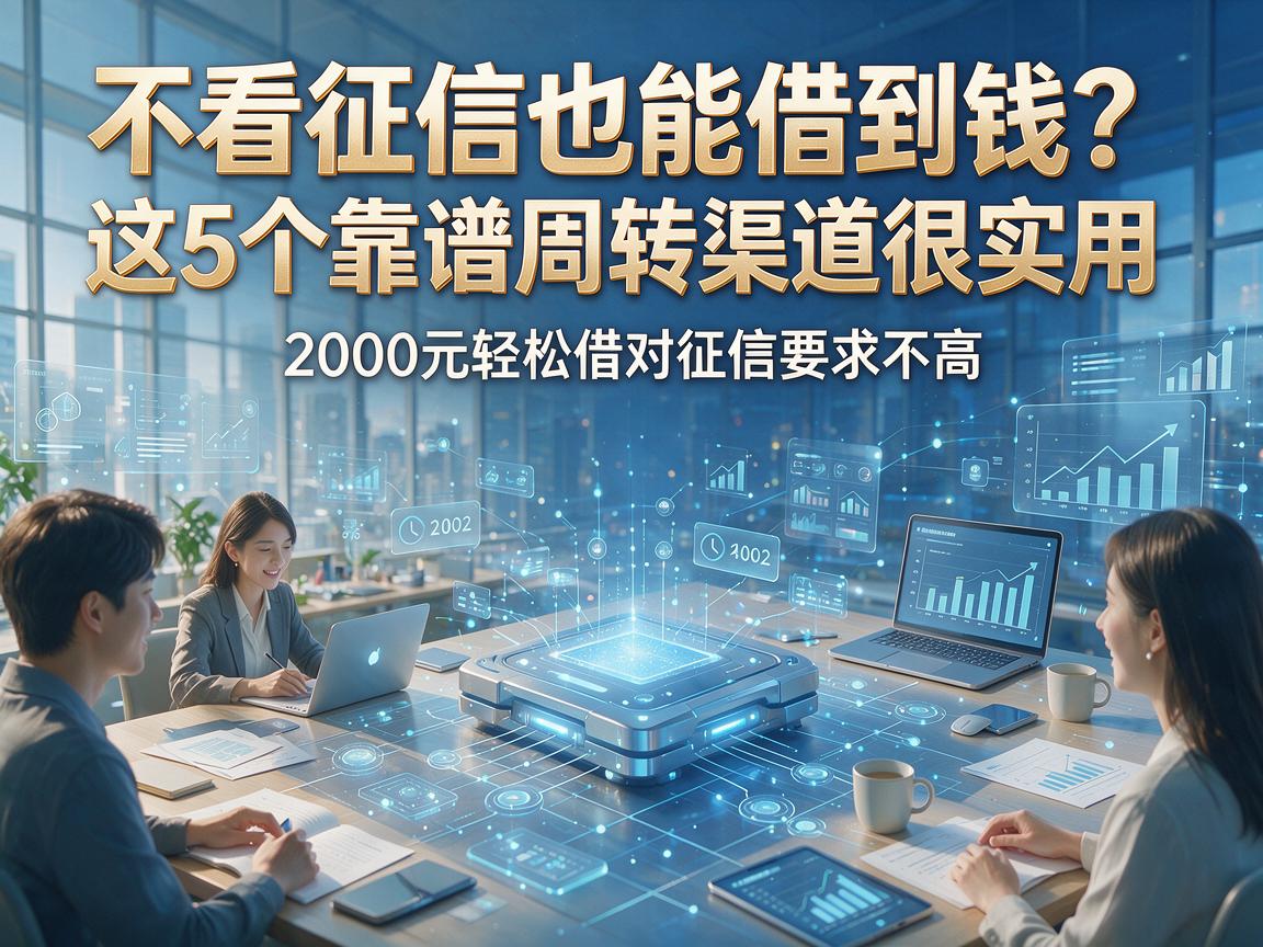 不看征信也能借到钱？这5个靠谱周转渠道很实用，2000元轻松借对征信要求不高