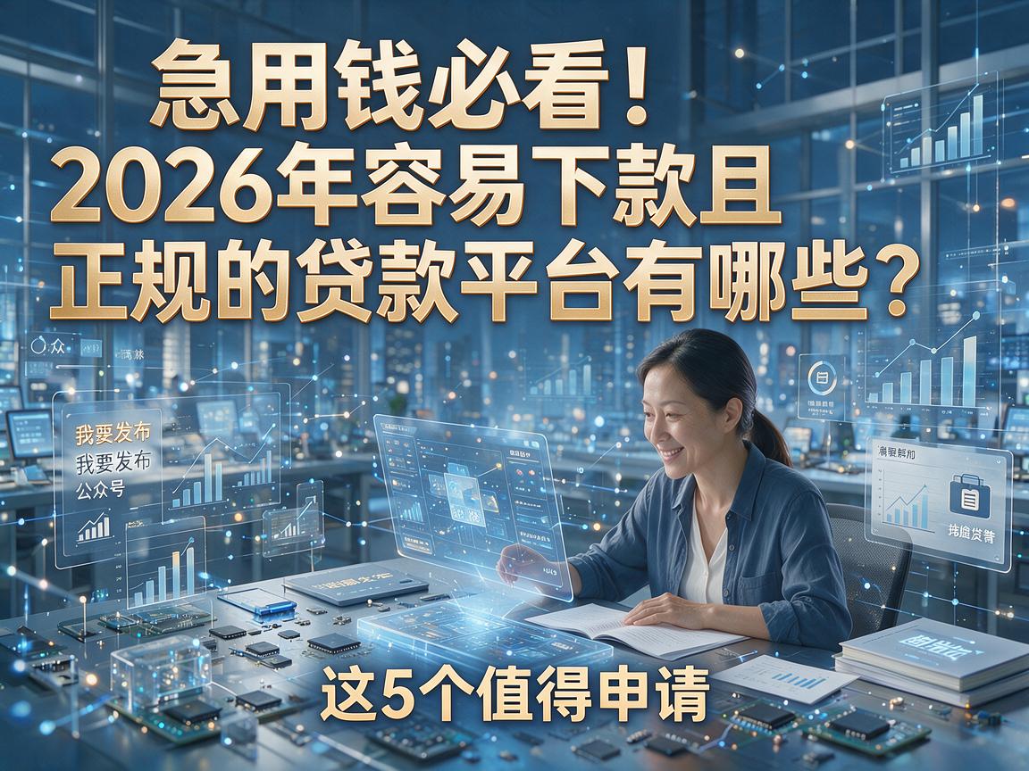 急用钱必看！2026年容易下款且正规的贷款平台有哪些？这5个值得申请！