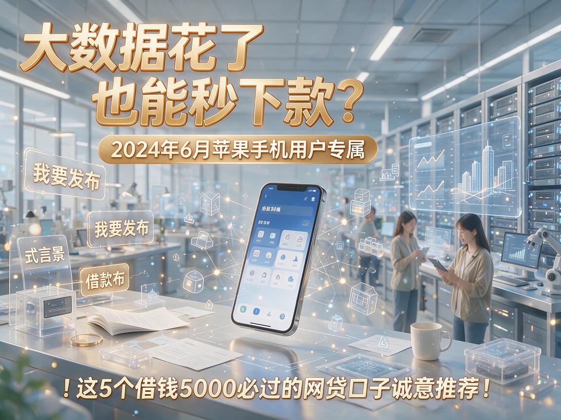 大数据花了也能秒下款？2024年6月苹果手机用户专属，这5个借钱5000必过的网贷口子诚意推荐！