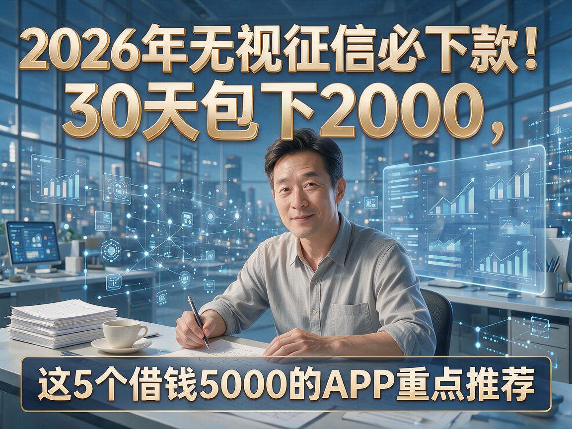 2026年无视征信必下款!30天包下2000,这5个借钱5000的APP重点推荐