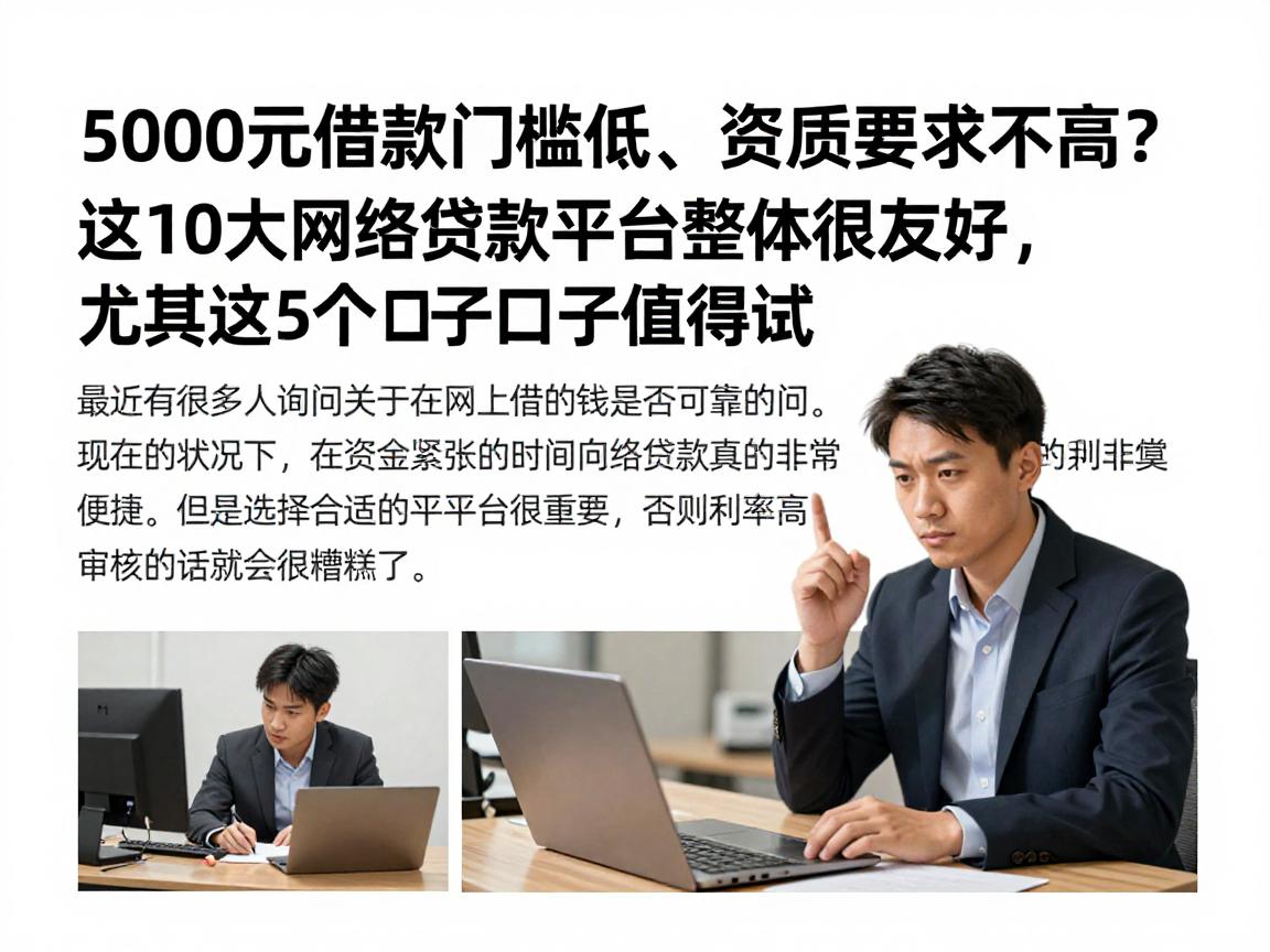 5000元借款门槛低、资质要求不高?这10大网络贷款平台整体很友好,尤其这5个口子值得一试