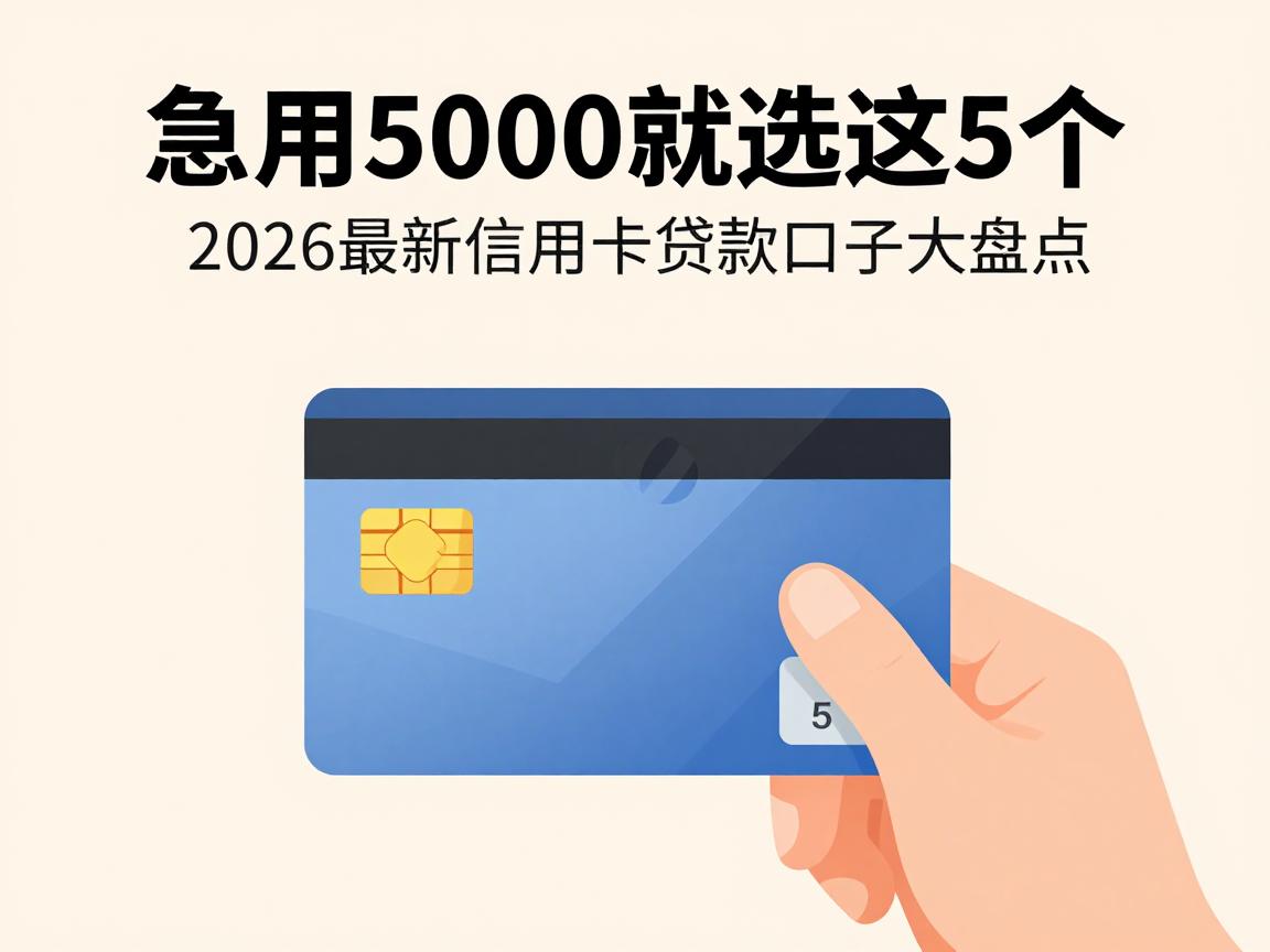 急用5000就选这5个!2026最新信用卡贷款口子大盘点