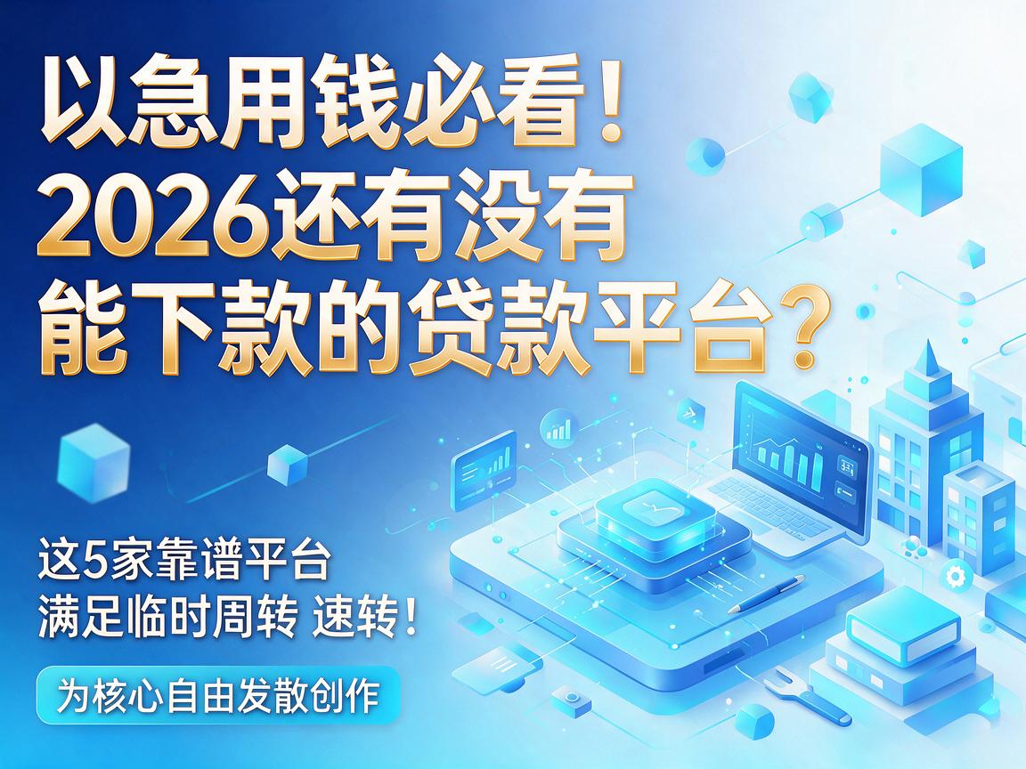 急用钱必看！2026还有没有能下款的贷款平台？这5家靠谱平台满足临时周转，速转！