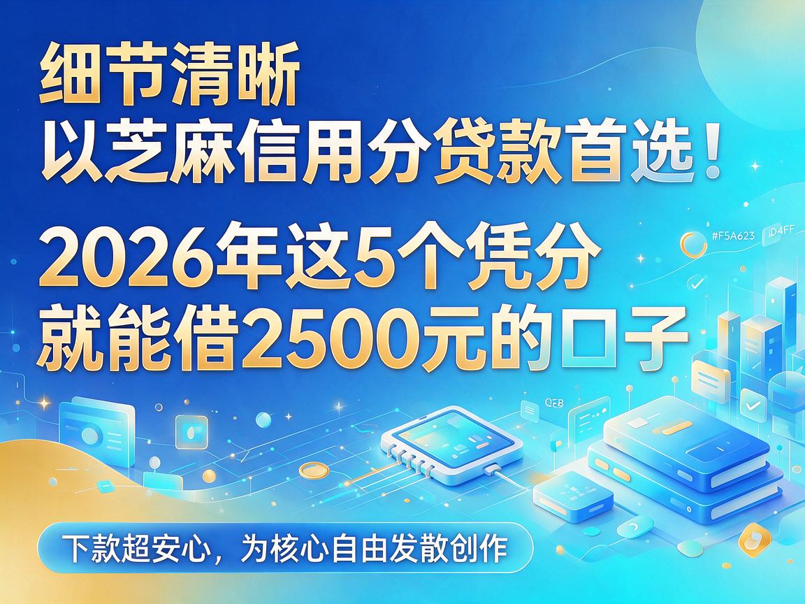 芝麻信用分贷款首选!2026年这5个凭分就能借2500元的口子,下款超安心