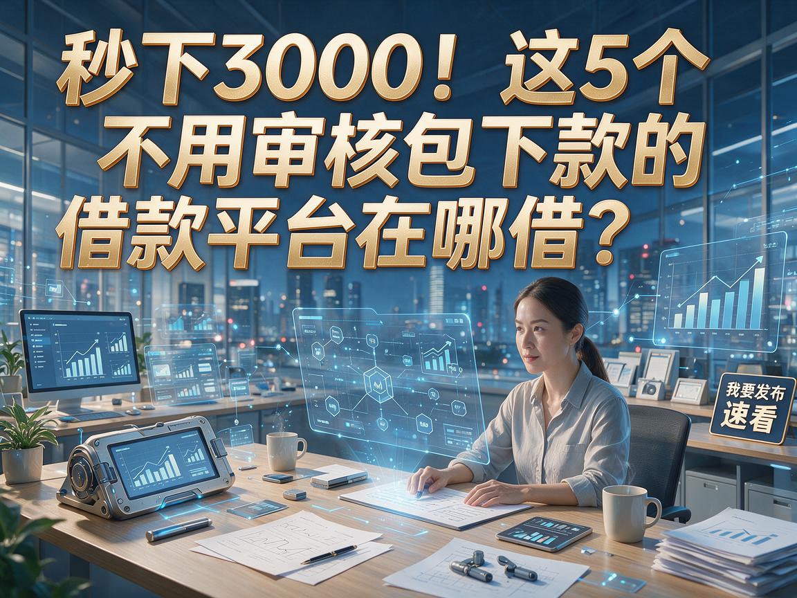秒下3000！这5个不用审核包下款的借款平台在哪借？速看！