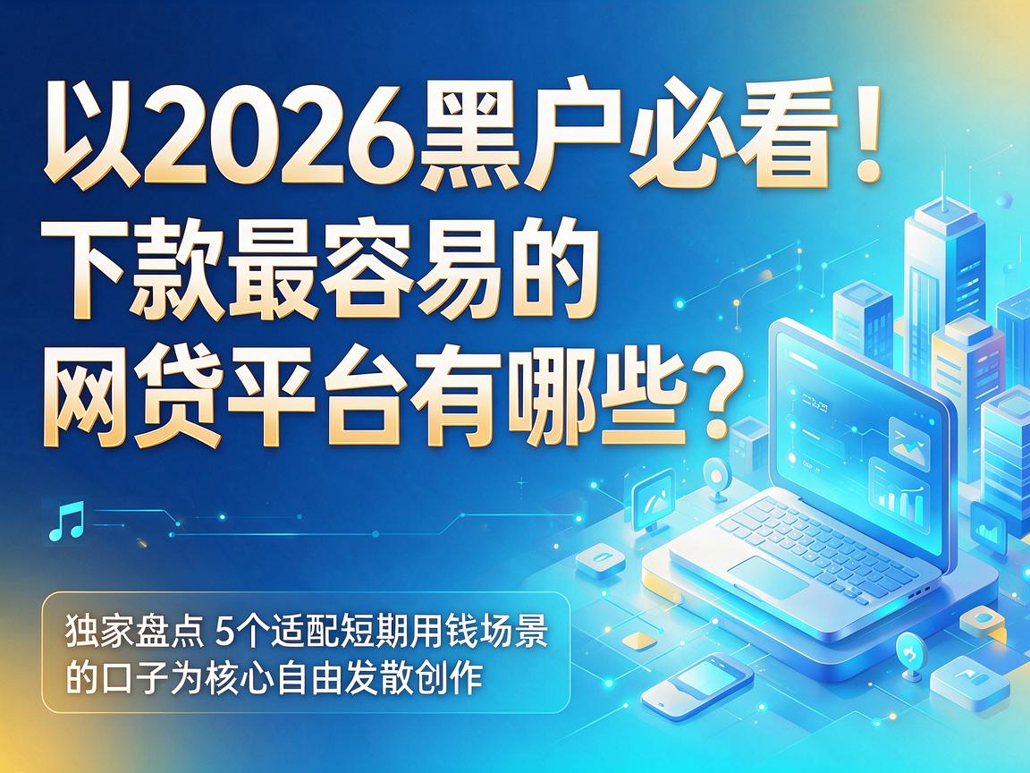 2026黑户必看!下款最容易的网贷平台有哪些?独家盘点5个适配短期用钱场景的口子