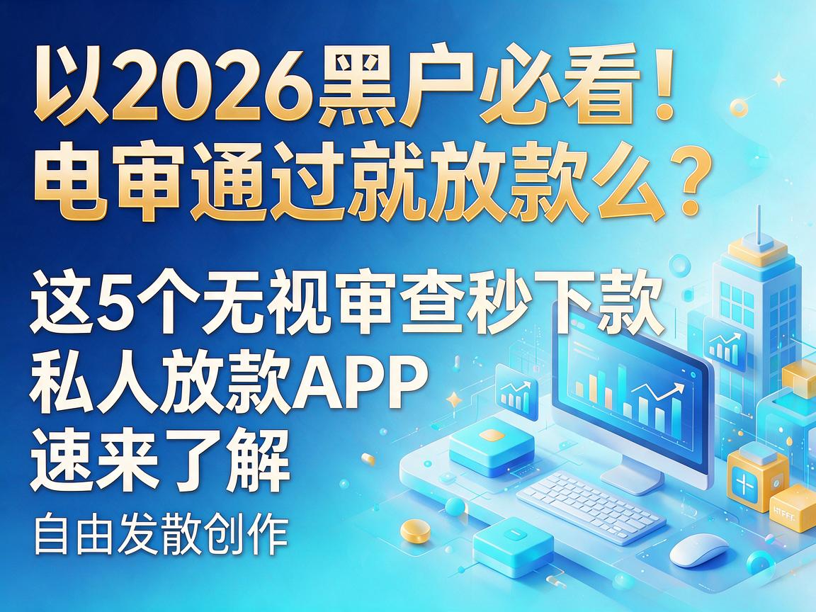 2026黑户必看！电审通过就放款么？这5个无视审查秒下款的私人放款APP速来了解