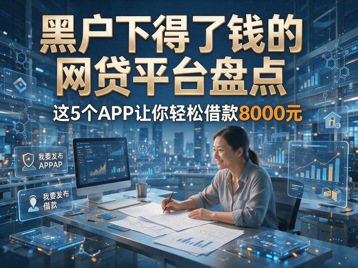 黑户下得了钱的网贷平台盘点,这5个APP让你轻松借款8000元