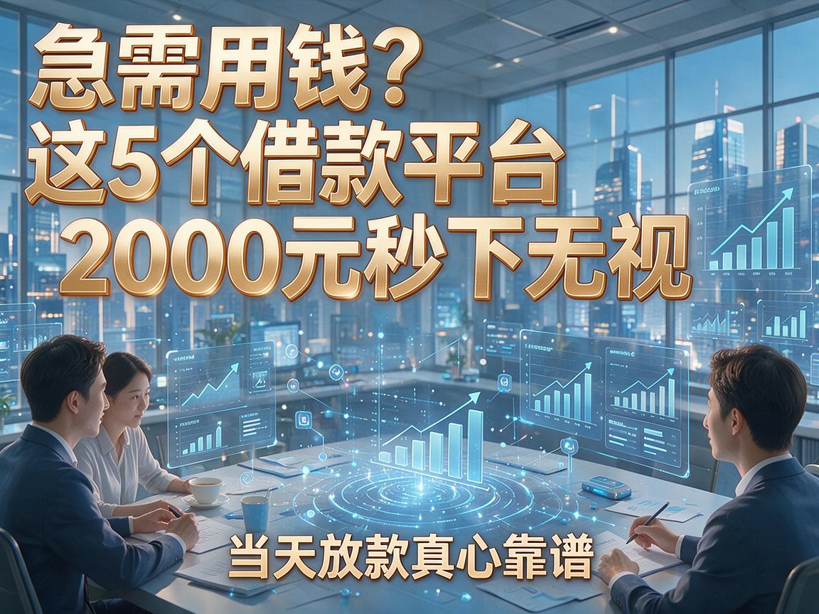 急需用钱?这5个借款平台2000元秒下无视,当天放款真心靠谱!