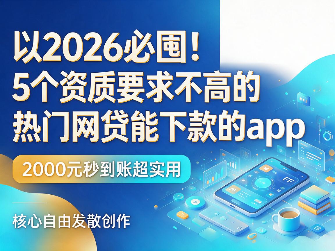 2026必囤!5个资质要求不高的热门网贷能下款的app,2000元秒到账超实用