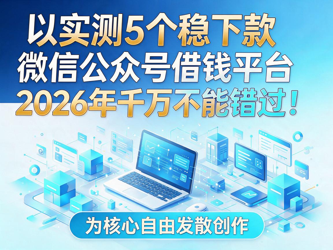 实测5个稳下款的微信公众号借钱平台,2026年千万不能错过!