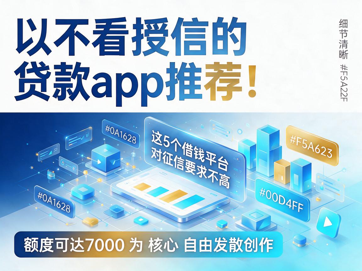不看授信的贷款app推荐!这5个借钱平台对征信要求不高,额度可达7000