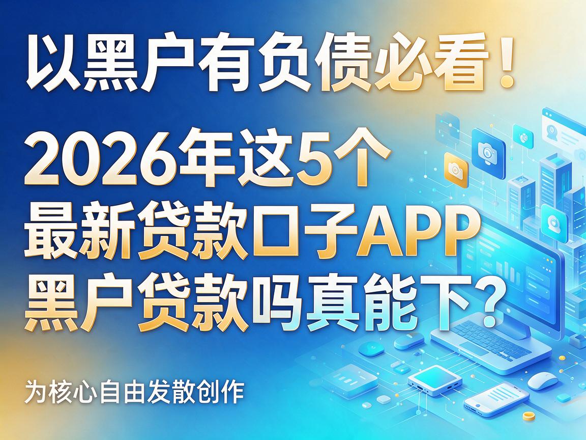 黑户有负债必看！2026年这5个最新贷款口子APP，黑户贷款吗真能下？