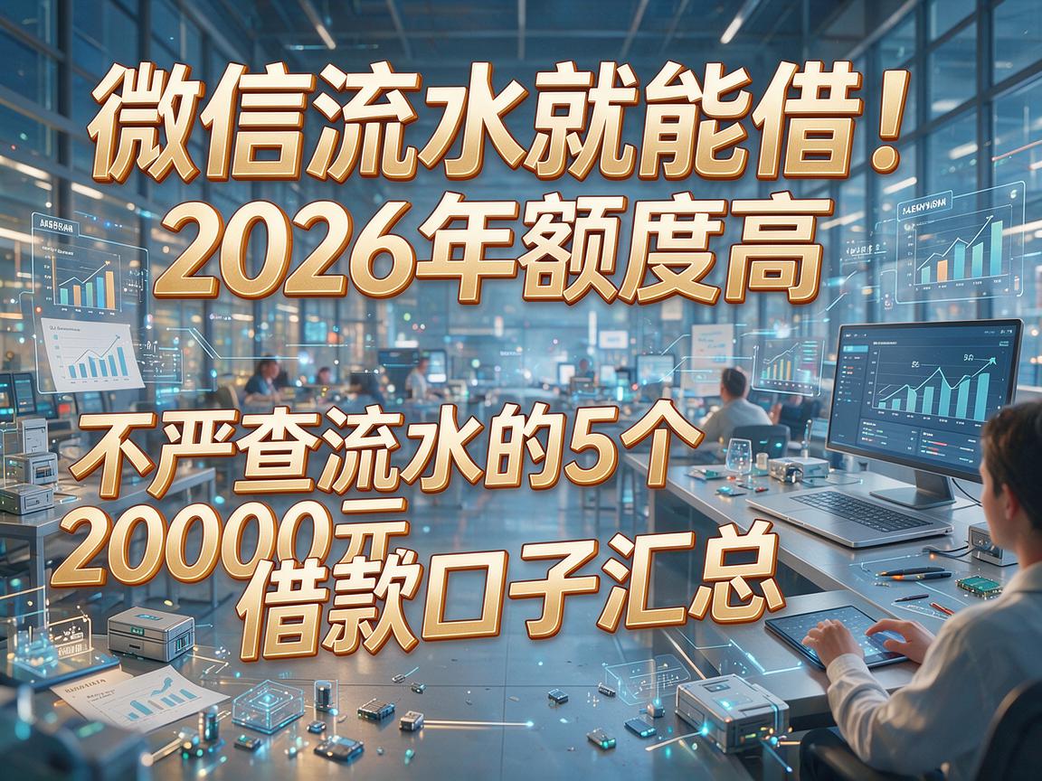 微信流水就能借!2026年额度高、不严查流水的5个20000元借款口子汇总