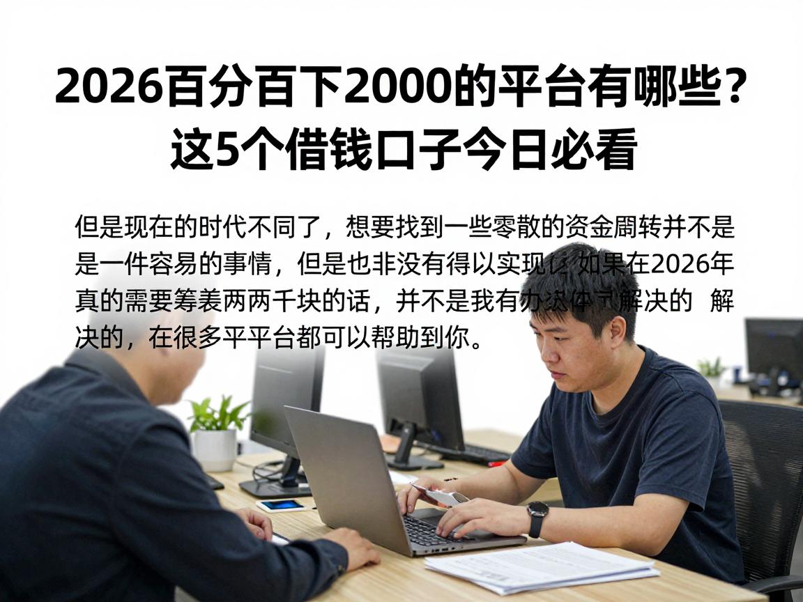 2026百分百下2000的平台有哪些？这5个借钱口子今日必看