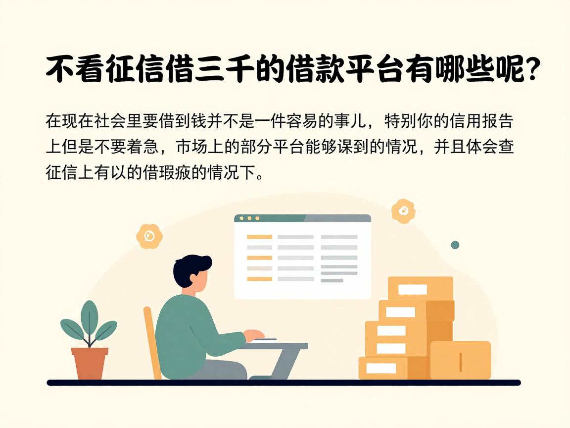 不看征信借三千的借款平台有哪些呢?这几家无视征信秒下6000的软件确实靠谱