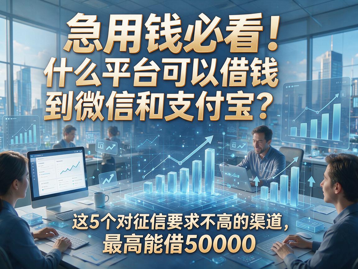 急用钱必看！什么平台可以借钱到微信和支付宝？这5个对征信要求不高的渠道，最高能借50000！