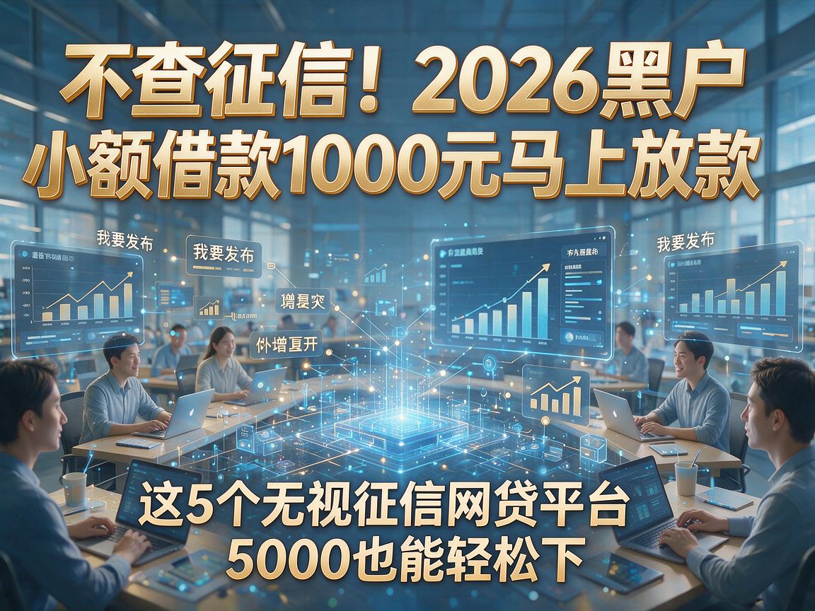 不查征信!2026黑户小额借款1000元马上放款,这5个无视征信网贷平台5000也能轻松下