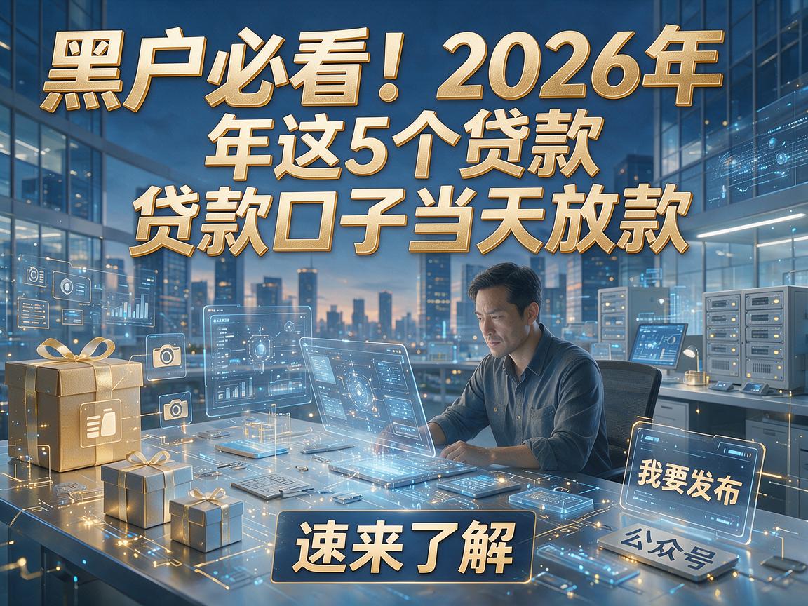 黑户必看!2026年这5个贷款口子当天放款,速来了解!