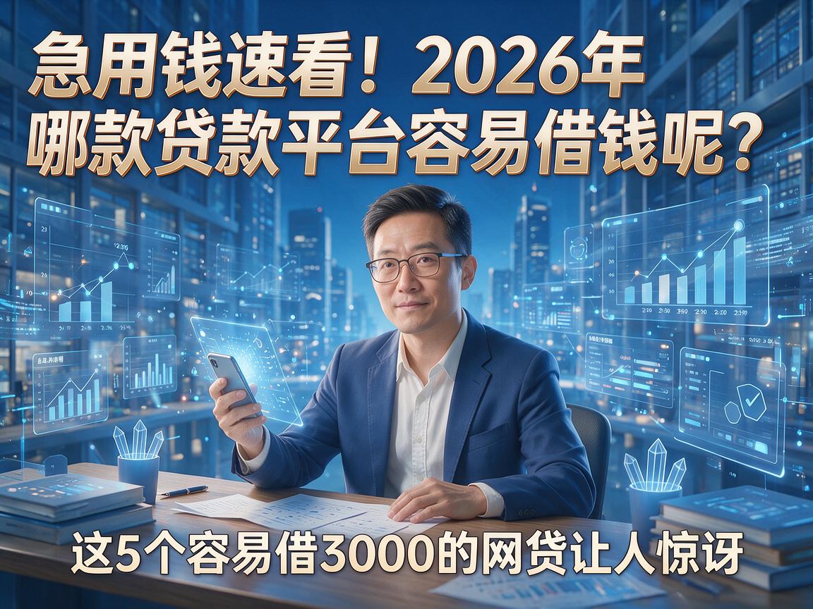 急用钱速看!2026年哪款贷款平台容易借钱呢?这5个容易借3000的网贷让人惊讶