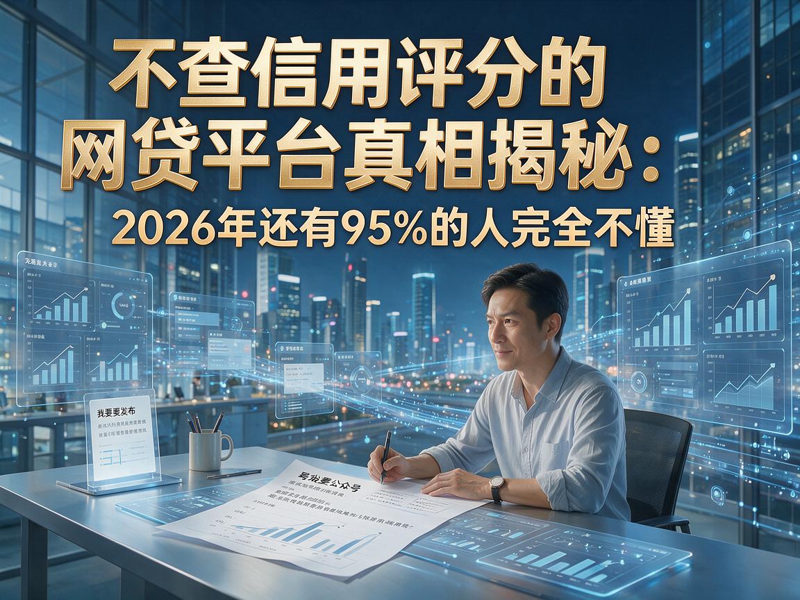不查信用评分的网贷平台真相揭秘：2026年还有95%的人完全不懂！