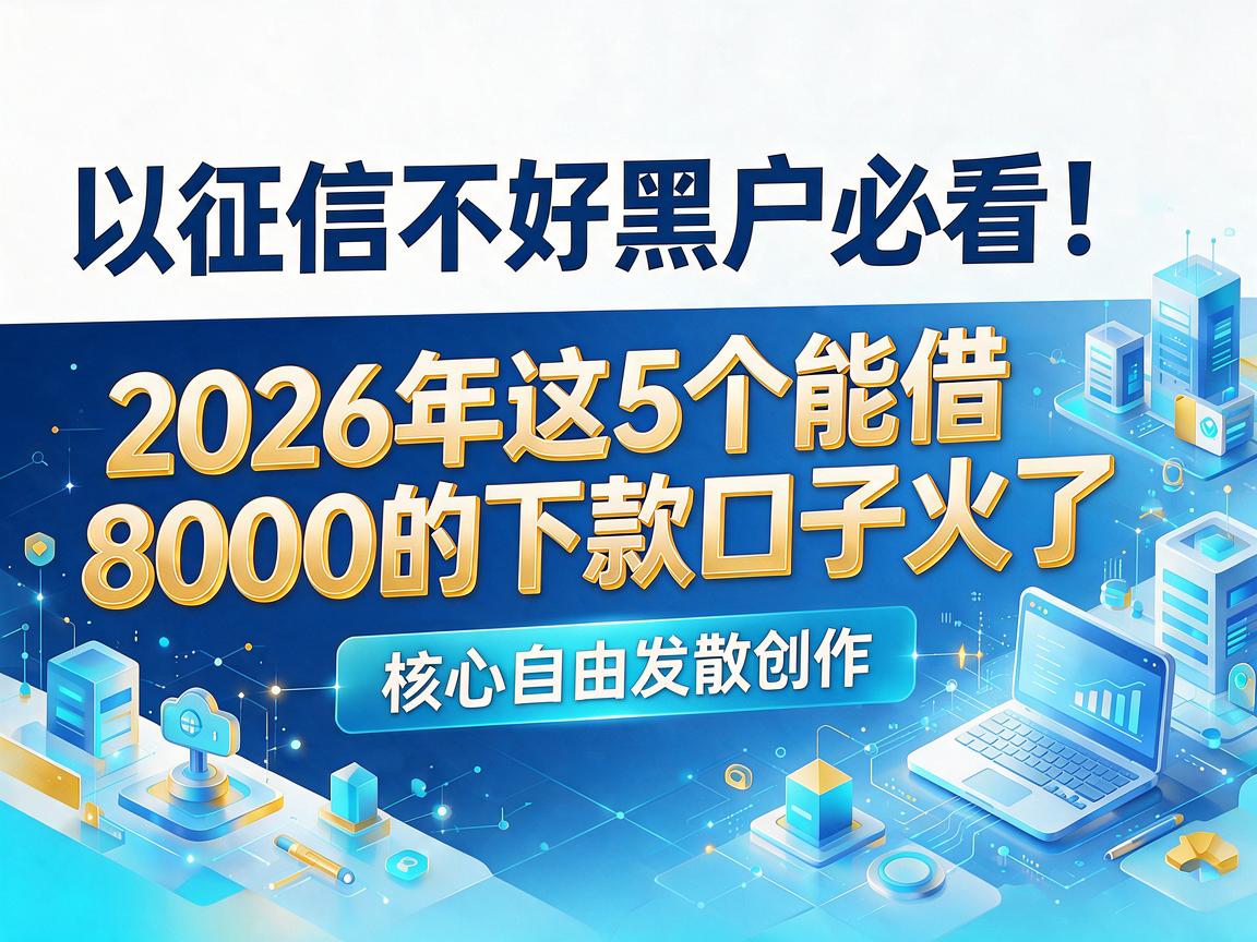 征信不好黑户必看！2026年这5个能借8000的下款口子火了