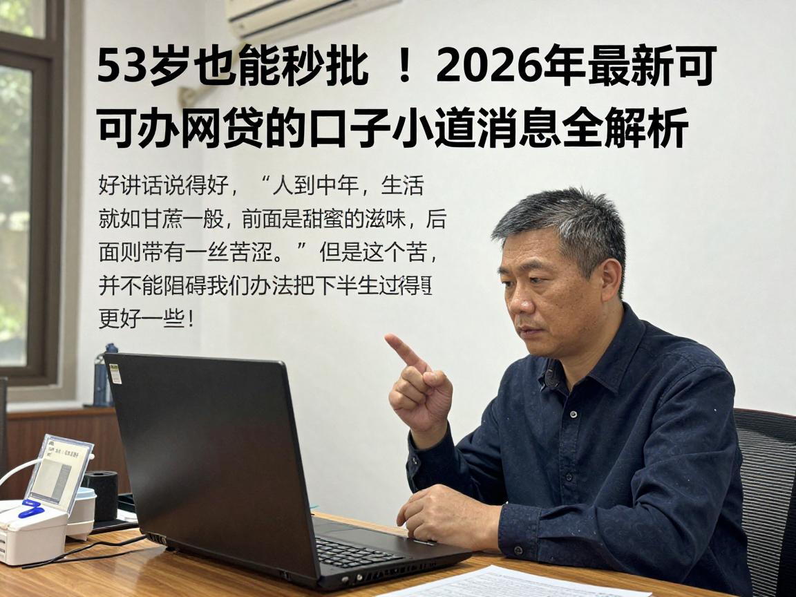 53岁也能秒批！2026年最新可办网贷的口子小道消息全解析