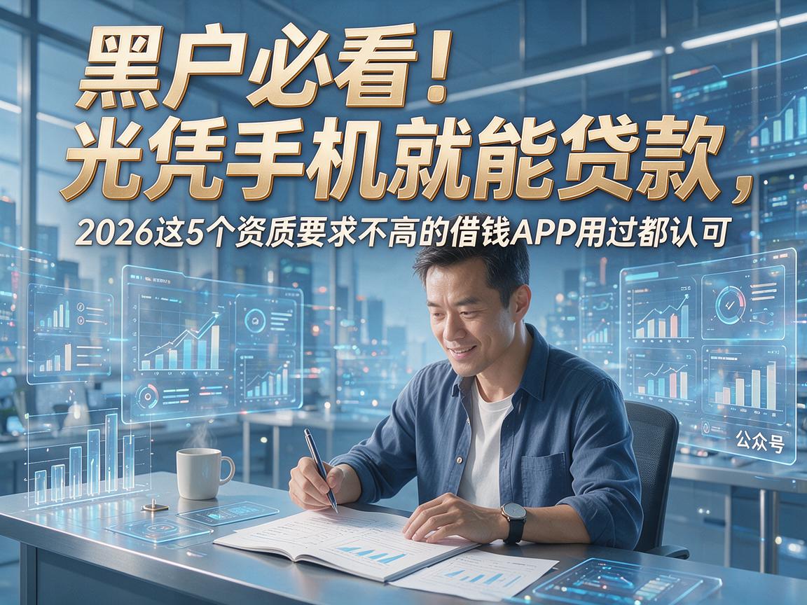 黑户必看!光凭手机就能贷款,2026这5个资质要求不高的借钱APP用过都认可