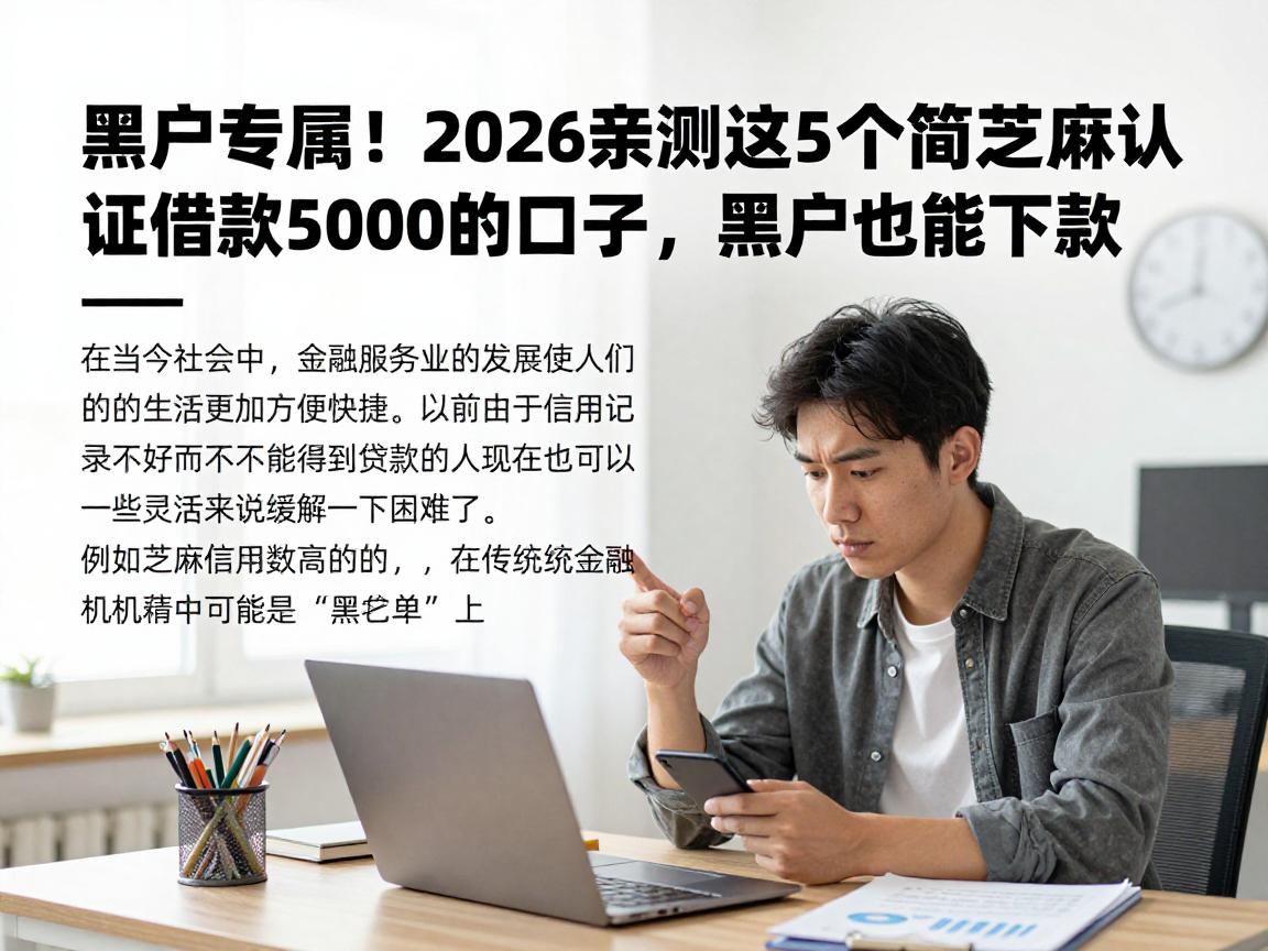 黑户专属！2026亲测这5个简单芝麻认证借款5000的口子，黑户也能下款