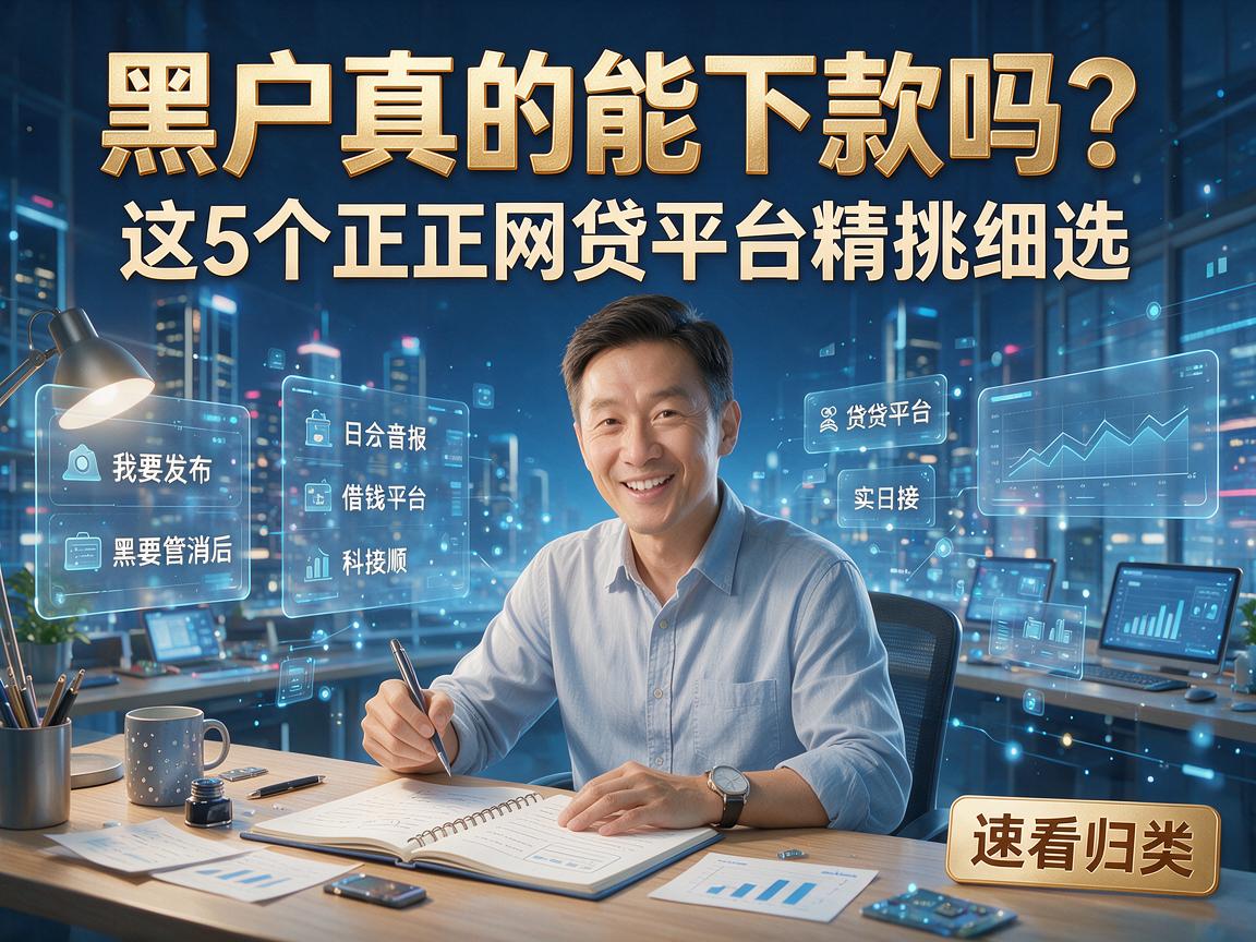 黑户真的能下款吗？这5个正规网贷平台精挑细选，速看归类！