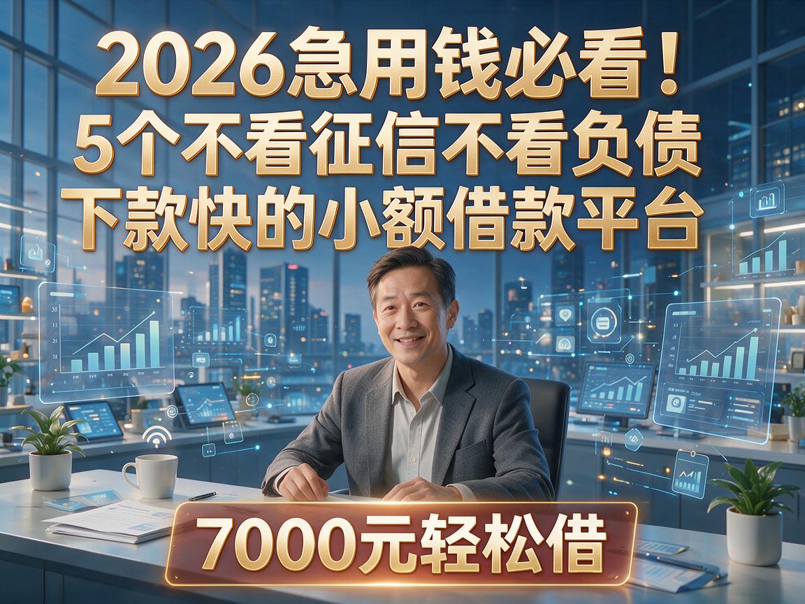 2026急用钱必看!5个不看征信不看负债、下款快的小额借款平台,7000元轻松借