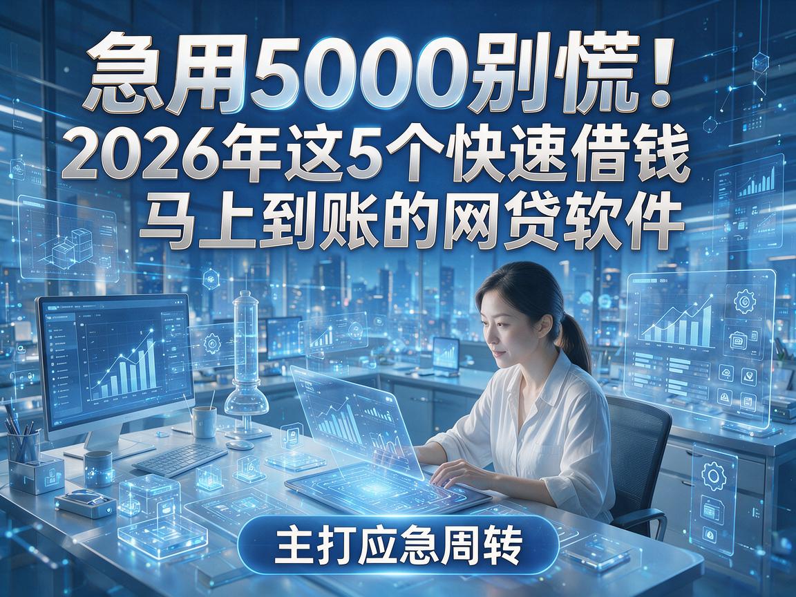 急用5000别慌！2026年这5个快速借钱马上到账的网贷软件，主打应急周转