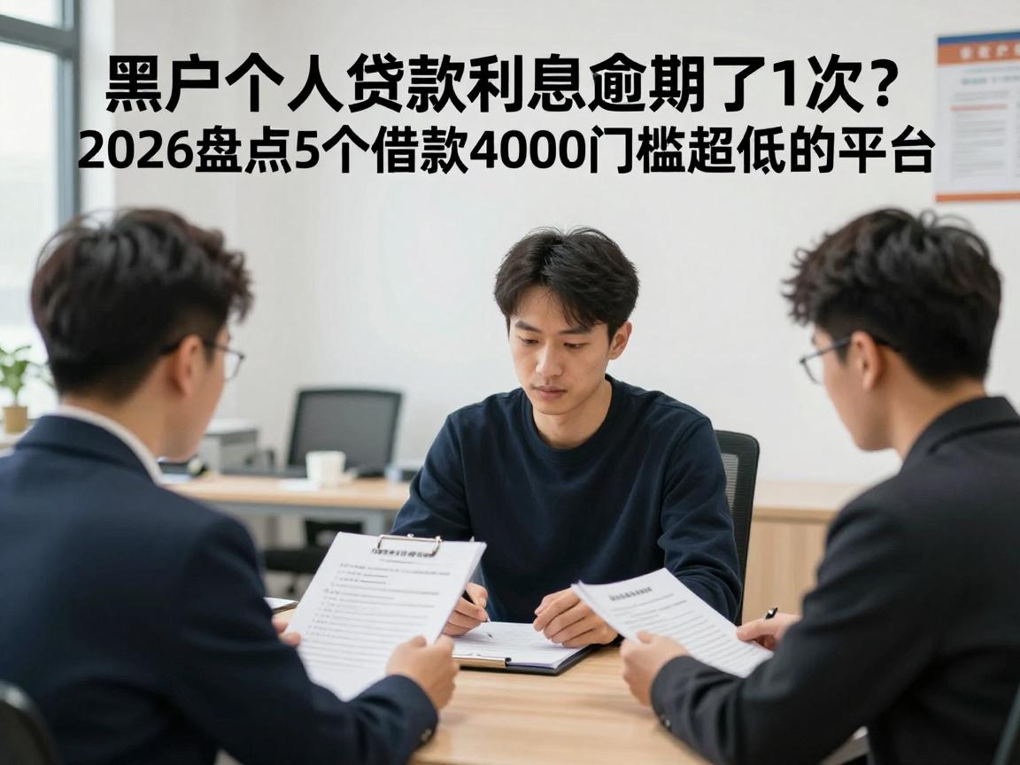 黑户个人贷款利息逾期了1次?2026盘点5个借款4000门槛超低的平台
