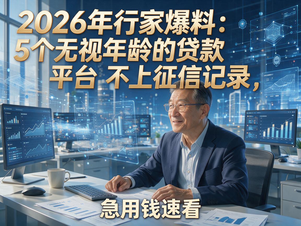 2026年行家爆料:5个无视年龄的贷款平台不上征信记录,急用钱速看